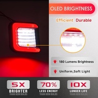 Kit Luz de Placa LED Ram OEM - Branco/Vermelho OLED para Dodge Ram 1500/2500/3500 (2003-2018) - imagem 3