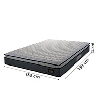 Cama Box Baú Casal com Colchão Pillow Top Hellen - Espuma D45, 138x188cm, Suporte até 150kg - imagem 4