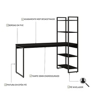 Escrivaninha com Estante Alta 1,50m - 4 Prateleiras | Compace Design Dynamica - imagem 5