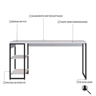 Escrivaninha com Estante Baixa 1,50m - Design Moderno e Funcional para Home Office - imagem 4