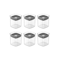Conjunto 6 Potes Organizadores Herméticos 150ml - Linha Block Transparente - imagem 1