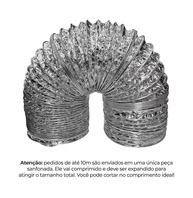 Duto Flexível de Alumínio 150mm para Ar Condicionado | Tubo de Ventilação Resistente e Fácil Instalação - imagem 2