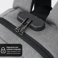 Mochila Executiva Unissex para Notebook até 15.6” - com Entrada USB e Passa-fio para fone – Ideal para Faculdade, Trabalho e Viagens – Antifurto, Resistente e Confortável - imagem 4