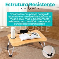 Mesa Portátil Dobrável para Notebook até 15,6" com Porta-Copos e Tablet - BOLYDOOM - imagem 4