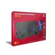 Base para Notebook C3Tech NBC-40BK 15,6" Preto Refrigerada com 2 Cooler Fans com Led Azul, 5 niveis de ajuste de altura, USB Adicional, compativel com notebooks até 15,6", suporte para celular - imagem 4