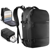 Mochila para Laptop 15,6" com Porta USB, Aprovada para Avião, Leve e Resistente, Ideal para Faculdade, Trabalho, Negócios e Viagem, Mochila Unissex, Com Compartimentos, Preto - imagem 2