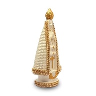 Imagem Nossa Senhora Aparecida com Pérolas Strass em Gesso 15cm - Lembrancinha de Casamento e Novena - imagem 5
