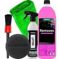 Kit Completo de Limpeza Automotiva: Removex 1,5L, Delet 500ml e Acessórios Karbox - imagem 2