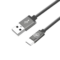 Cabo Gshield Symetric: Carregamento Rápido e Durabilidade Reforçada (USB-A para Tipo C, 1.5m, Cinza) - imagem 1