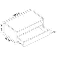 Gaveta Nicho Penteadeira 50cm em MDF Resistente 15mm Branco - Organize com Estilo e Durabilidade - imagem 4
