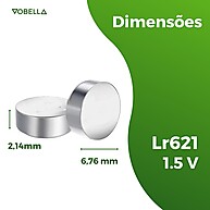 Pilhas Elgin LR621: Kit 100 Unidades 1,5V - imagem 2