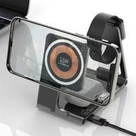 Carregador Wireless 15W: Base Dobrável + Suporte - imagem 2
