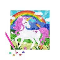 Pintura de Arte de Parede 5D 15x15cm - Kit de Diamante com Tema de Unicórnio para Iniciantes - imagem 2