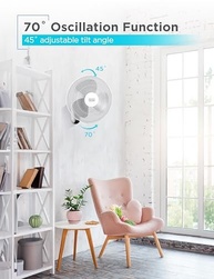 Ventilador de Parede Oscilante BLACK+DECKER 16" com Controle Remoto, 3 Velocidades e Timer - imagem 5