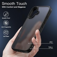 JETech Capa Matte para iPhone 16 (6.1") - Proteção Militar, Anti-Impressão Digital e Design Fosco Transparente - imagem 5
