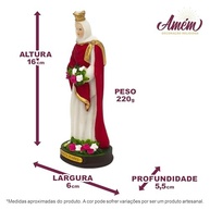 Imagem de Santa Isabel em Resina 16 cm - Decoração Sagrada com Detalhes Finais - imagem 4