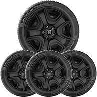Kit 4 Calotas Fiat Toro Aro 16" 2021-2022 Preto Emblema Novo - Design Moderno - imagem 2