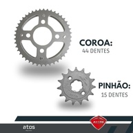 Kit Relação Transmissão Completo Titan 160 Fan 160 CG Start 160 (2016-2025) Allen - Aço 1045 - imagem 4