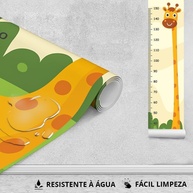 Régua de Crescimento Infantil Adesiva Girafa - 1,60m | Decoração Lavável e Durável para Quartos de Bebê - imagem 5