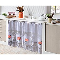 Cortina de Pia Cozinha: Renda Estampada 1,60m - imagem 1