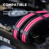 AsiaHorse Cabos de Extensão PSU 16AWG Personalizados: Estilo e Performance para seu PC (Preto-Rosa) - imagem 5