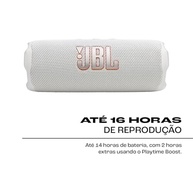 JBL Flip 7: Caixa de Som Portátil Branca com Som Potente e 16h de Bateria - imagem 4