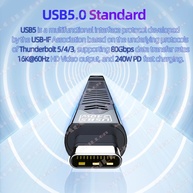 Cabo USB-C Thunderbolt 5: 240W, 80Gbps e 16K! - imagem 3