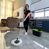 Mop Giratório Profissional com Balde 16L e Cabo 1,52m - Limpeza Fácil e Ergonômica - imagem 3