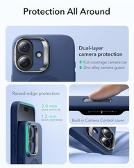 ESR Capa iPhone 17 Azul Marinho: Proteção Militar, MagSafe e Suporte Integrado - imagem 5