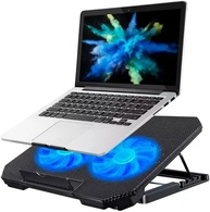 Base Suporte para Notebook até 17" com Cooler Duplo Ultra Silencioso, LED Azul, 8 Níveis de Altura, USB Extra – Refrigeração Potente e Conforto Ergonômico - imagem 2