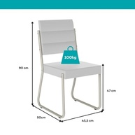 Conjunto com 2 Cadeiras 1736 Carraro Branca - Design Moderno e Conforto Duradouro - imagem 3