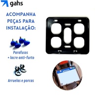 Suporte Placa Mercosul Moto 17x20cm Preto: Segurança e Estilo com Kit Completo Antifurto - imagem 4