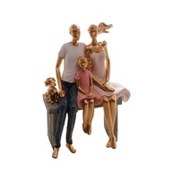WOLFF - Figura Decorativa Resina Família 17x9x23cm | Decoração Elegante e Acabamento Premium - imagem 1