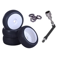 Kit 4 Pneus e Rodas 17mm para Carrinho 1/8: Tração e Durabilidade Off-Road - imagem 4