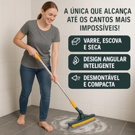Vassoura Rodo Multifuncional 3 em 1 com Rotação 180º - Escova Articulada e Desmontável - imagem 4