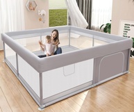 Cercadinho para Bebê 180x150cm com Porta Zíper | Tela Respirável e Base Antiderrapante - imagem 1