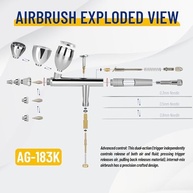 Fengda AG-183K: Aerógrafo Multifuncional Dupla Ação para Artes e Decoração - imagem 4