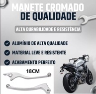 Manetes de Freio e Embreagem em Alumínio 18cm para Yamaha Fazer 250, YBR 125/150, Factor e Lander - Durabilidade e Estilo Cromado - imagem 2