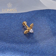 Piercing Labret Morcego com Zircônia: Banhado Ouro 18k - imagem 2