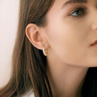 Brincos Argola Zircônia: Elegância em Ouro 18K - imagem 2