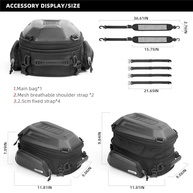 Bolsa Traseira Moto Rhinowalk: Impermeável, Expansível 12-18L e Case Rígido - imagem 3