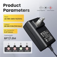 Adaptador de Fonte 24V 0.5A Universal 1.8m - Energia Estável para Seus Dispositivos - imagem 3