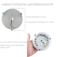 Kit Retrofit LED 3,93'' para Ventilador de Teto | 18W 3000K/6000K 1800Lm | Instalação Fácil e Iluminação Regulável - imagem 5