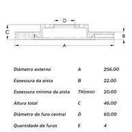 Pastilha e Disco Freio Onix Plus 1.0 (19-23) - imagem 2