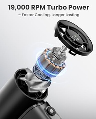 Koonie Ventilador Portátil Turbo 19.000 RPM - 100 Velocidades, 12h Bateria, Display Digital - imagem 4