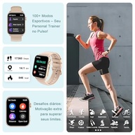 Smartwatch Feminino 1.91" Rosa: Chamadas, 100+ Esportes e Bateria Longa Duração - imagem 4
