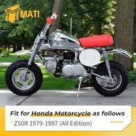 Placa Frontal Branca Completa para Honda Z50R (1979-1987) - Kit com Clipes e Faixas - imagem 3