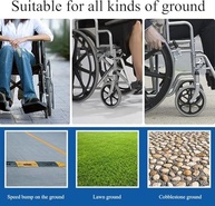 Roda Dianteira 19cm para Cadeira de Rodas: Durabilidade e Conforto com Pneu de Borracha Dura e Cubo Antiderrapante - imagem 2