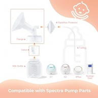 Peças de Reposição para Bomba Tira Leite Spectra - Flange 19mm + Válvulas Duckbill Hranio - imagem 3