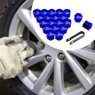 Kit 20 Tampas de Porca de Roda Azul Universal 19mm + Clip Removedor - Proteção e Estilo para seu Carro - imagem 5